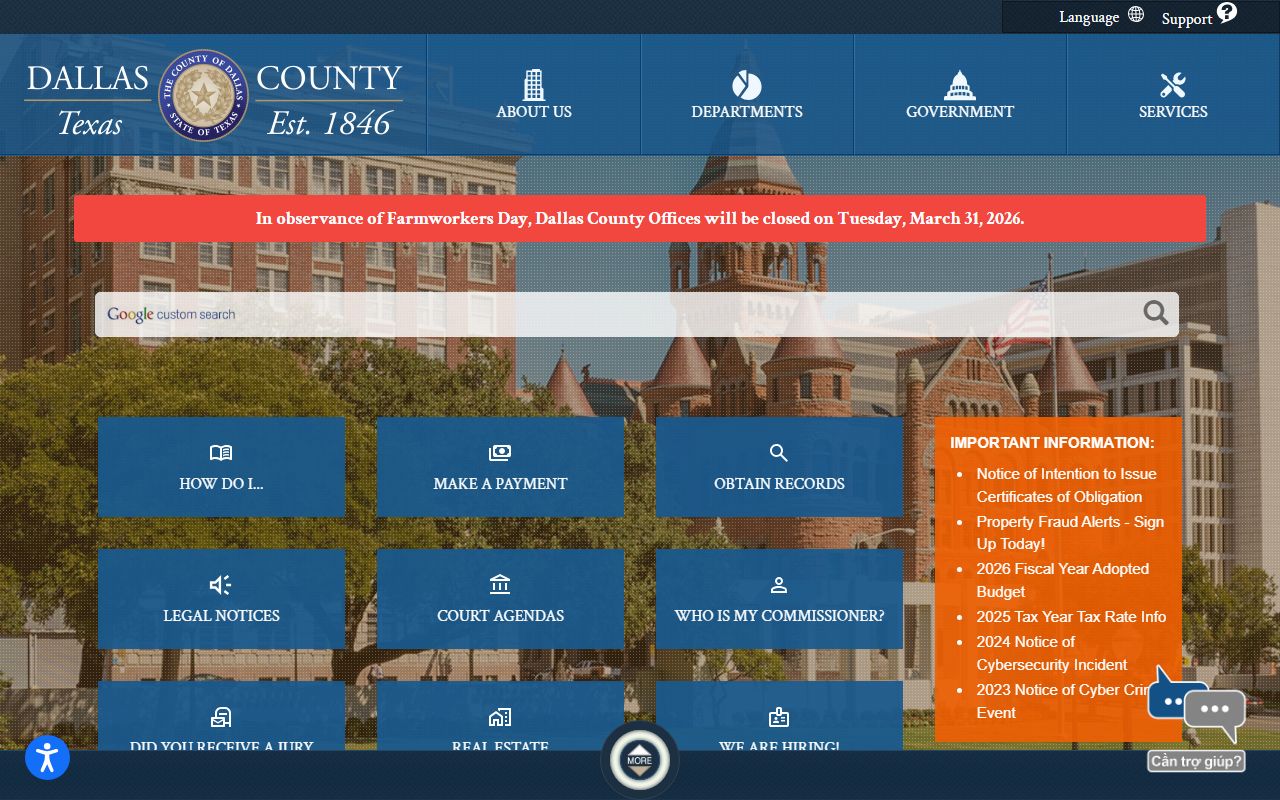 Dallas County criminal records portal