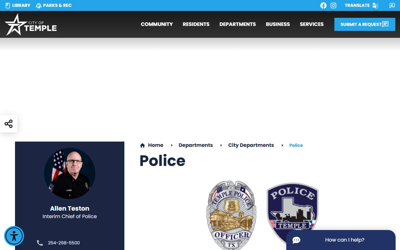 Temple Police Department