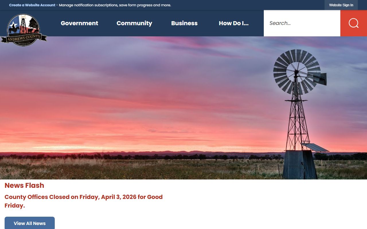 andrews county criminal records official website