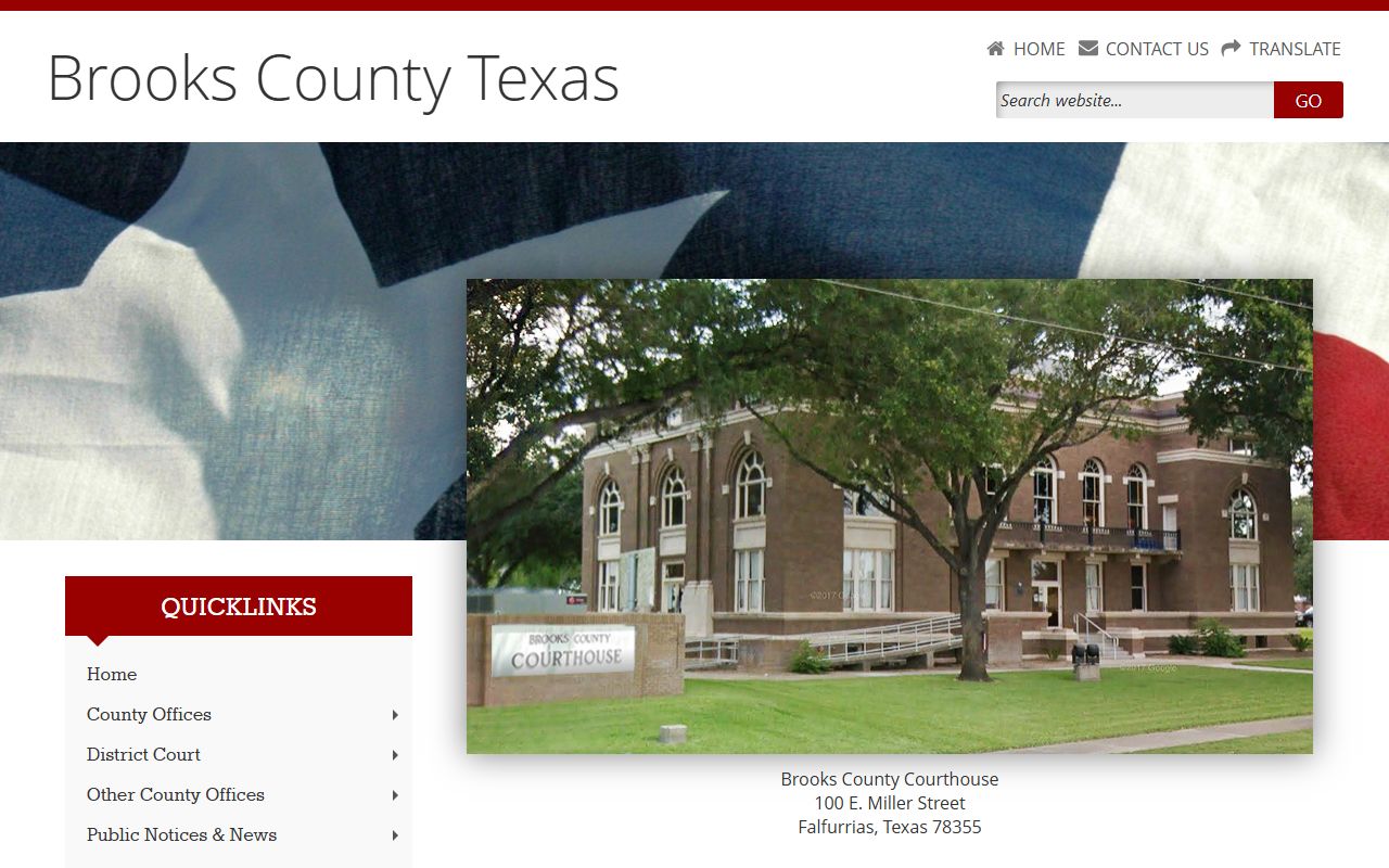 Brooks County official website criminal records