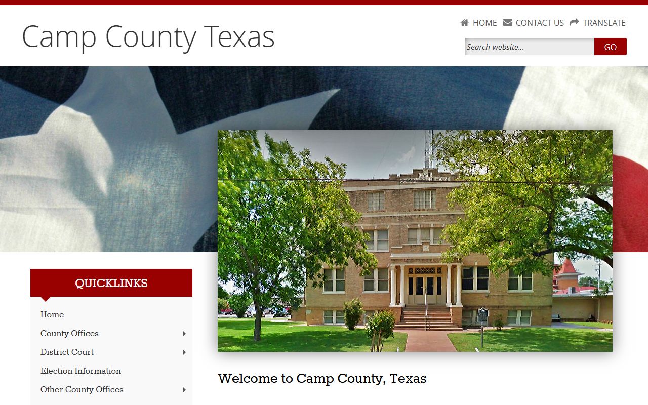 Camp County official website criminal records