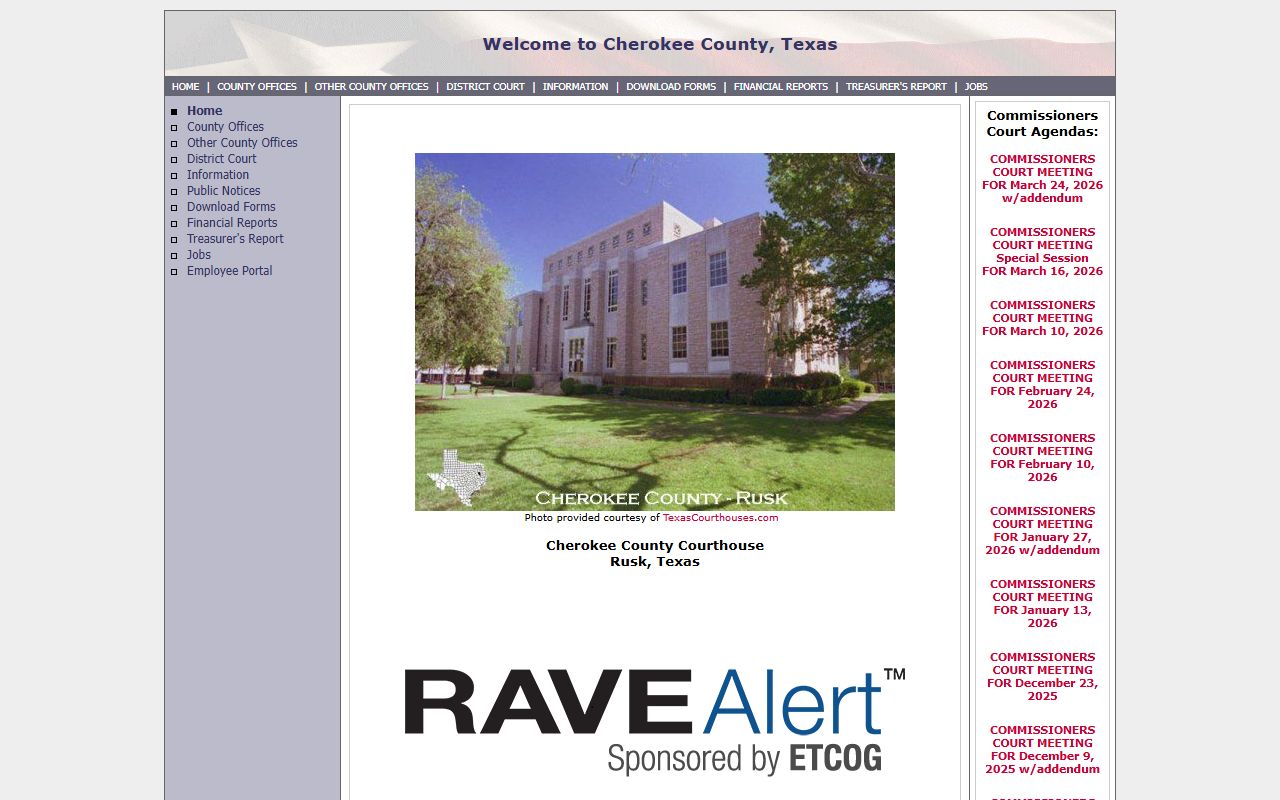 Cherokee County official website criminal records