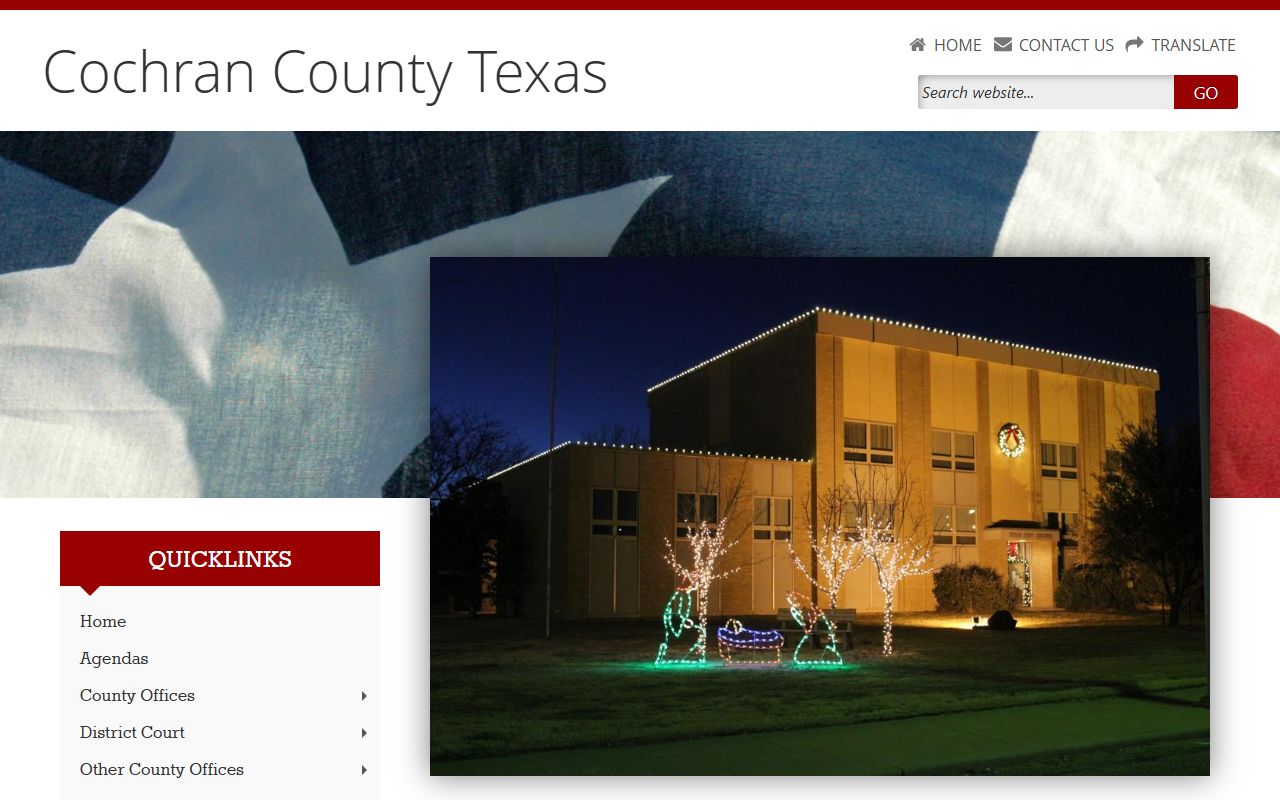 Cochran County official website criminal records