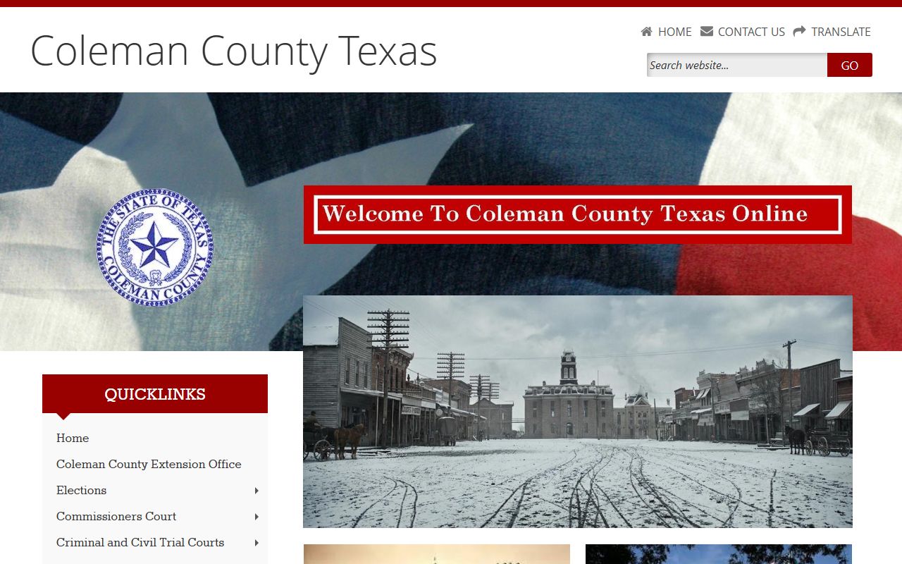 Coleman County official website criminal records