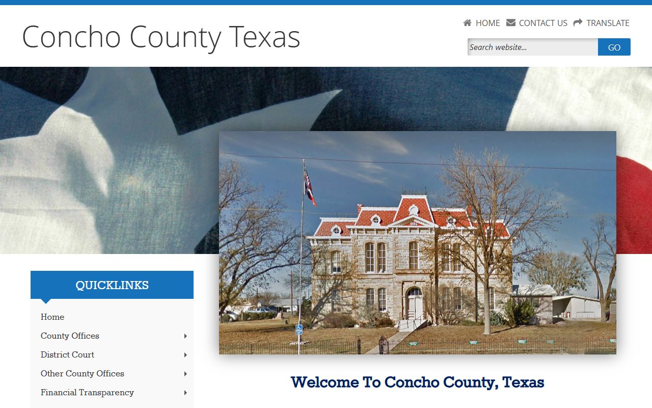 Concho County official website criminal records