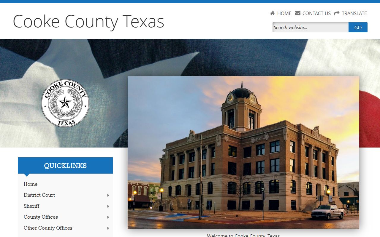 Cooke County official website criminal records