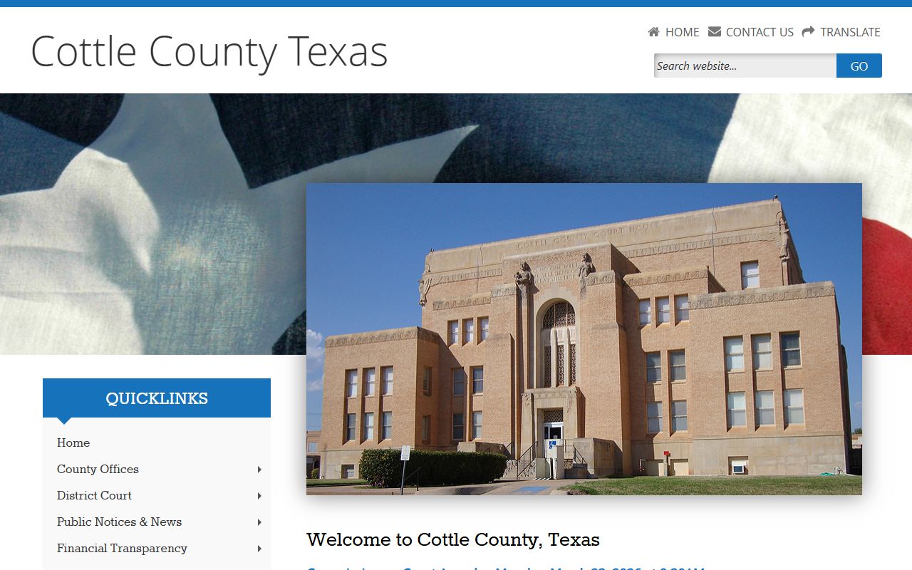 Cottle County official website criminal records
