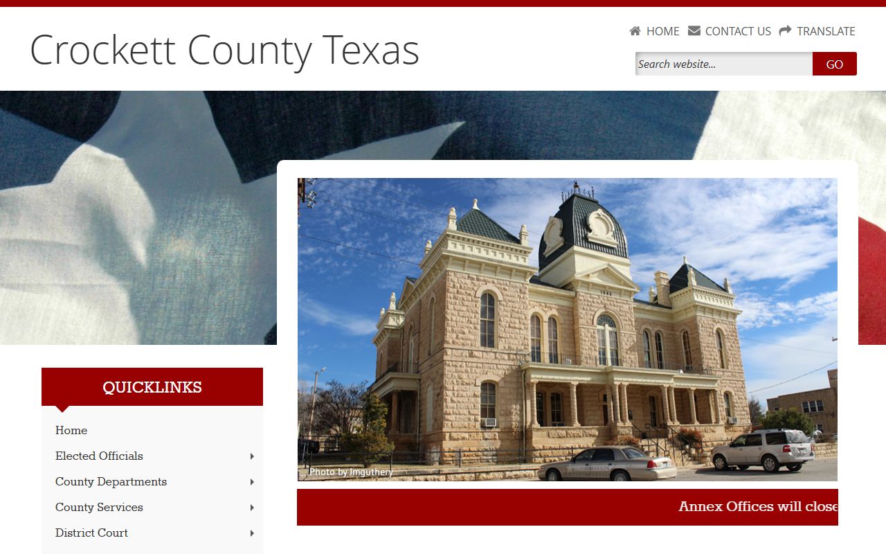 Crockett County official website criminal records