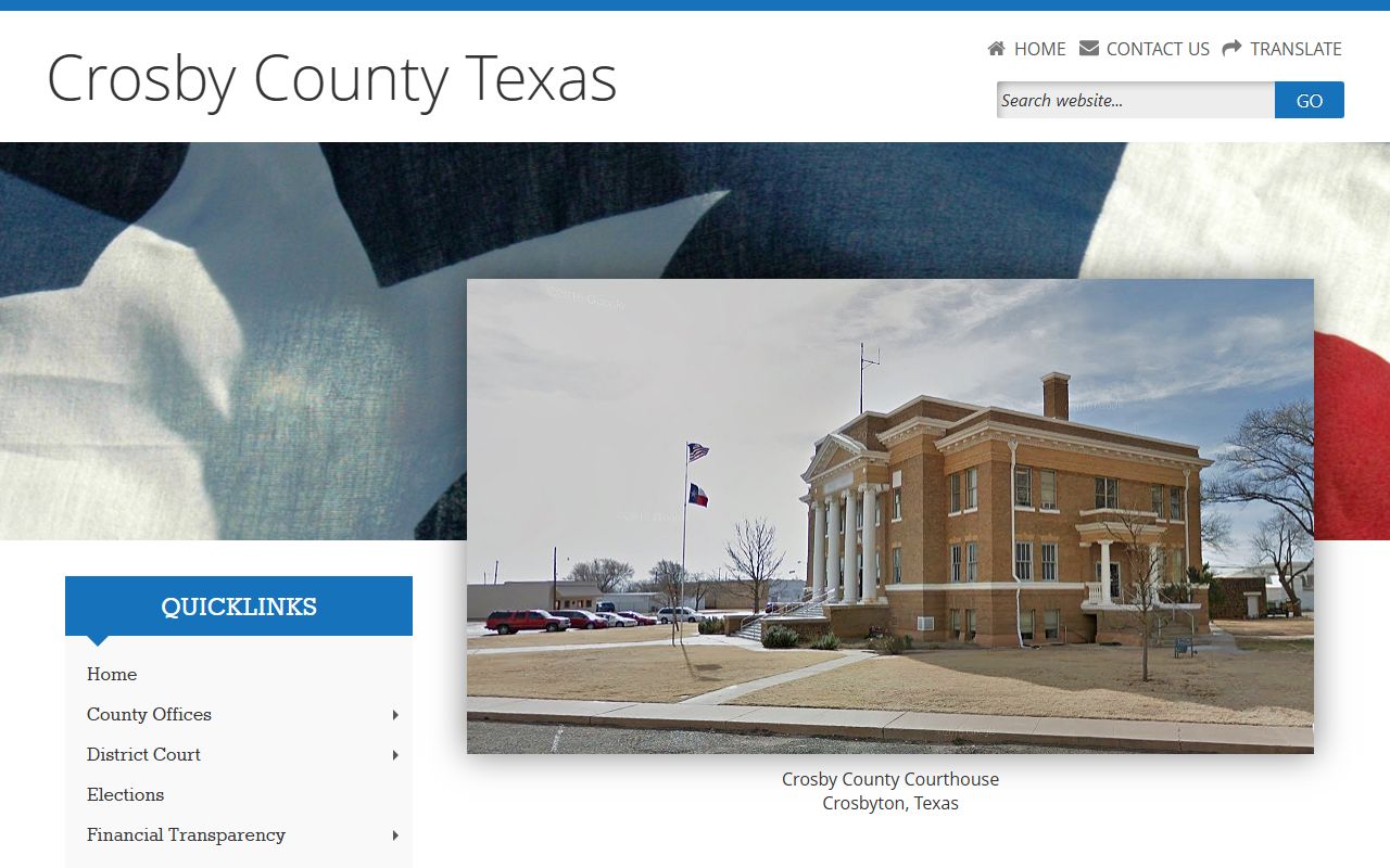 Crosby County official website criminal records