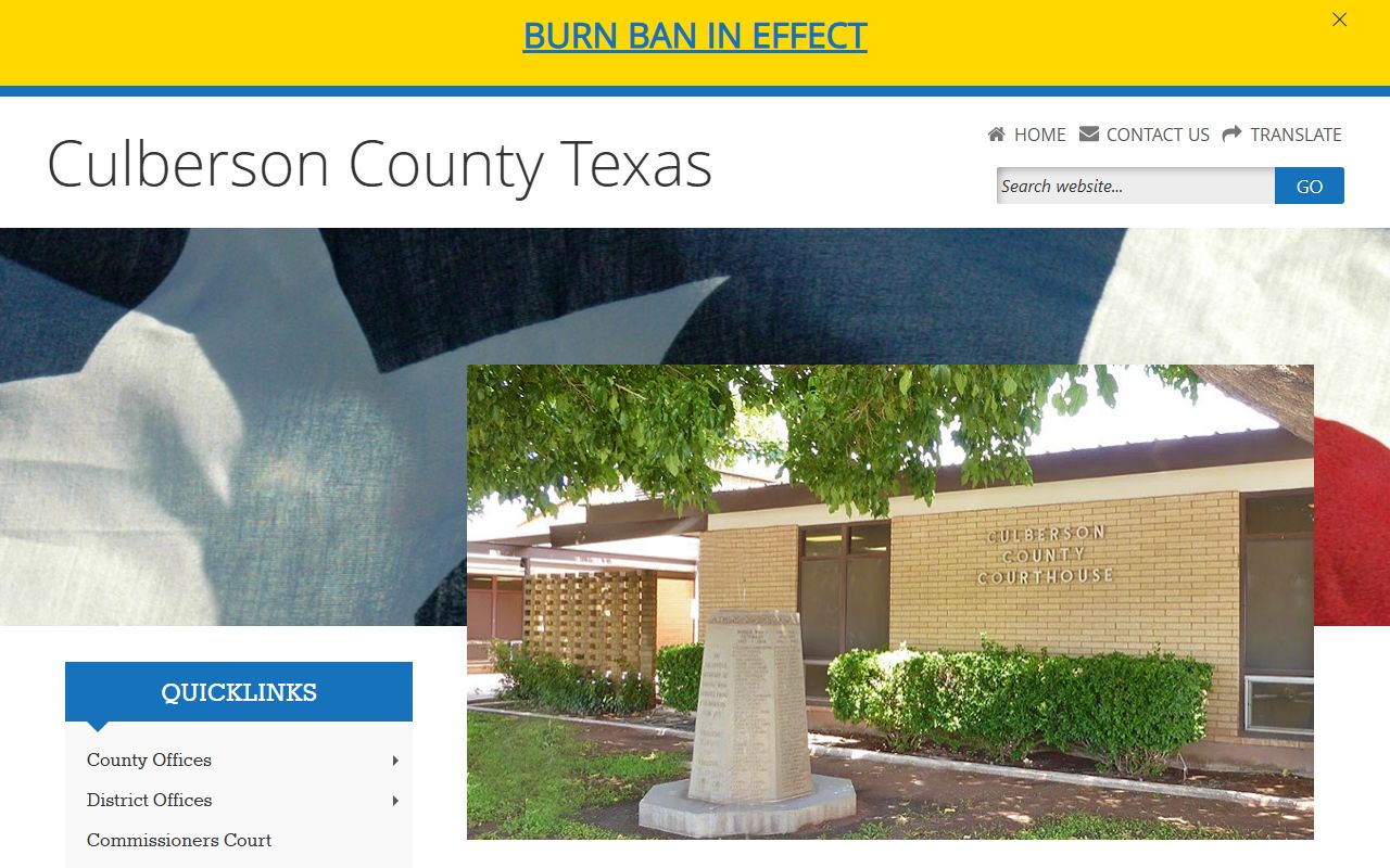 Culberson County official website criminal records