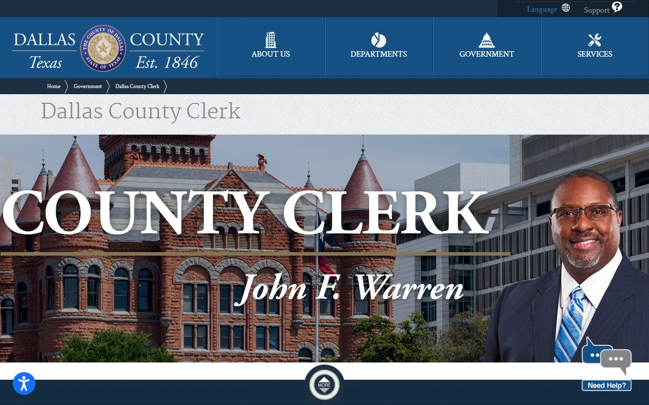 Dallas County Clerk website
