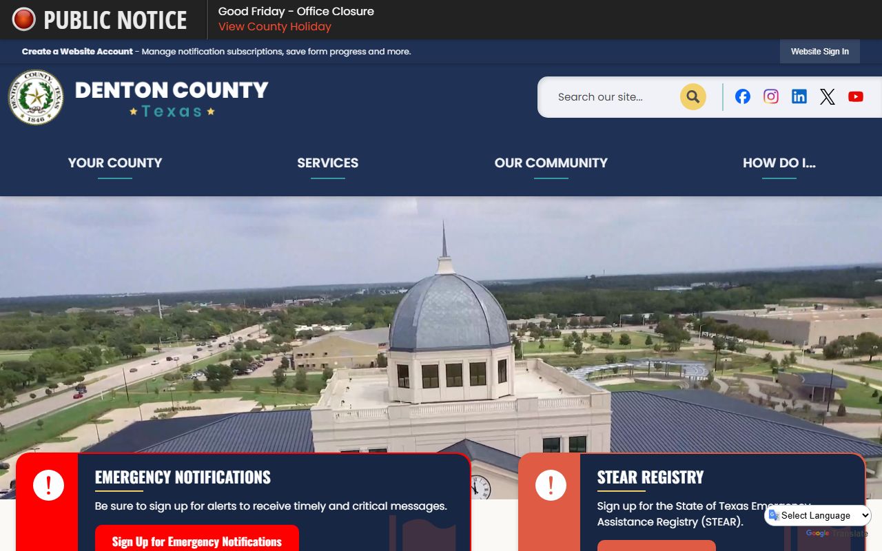 Denton County portal