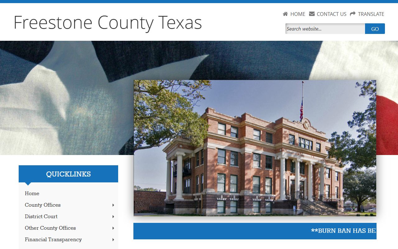Freestone County official website