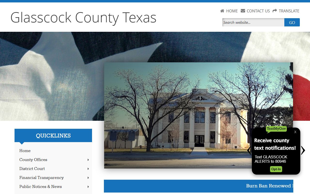 Glasscock County official website criminal records