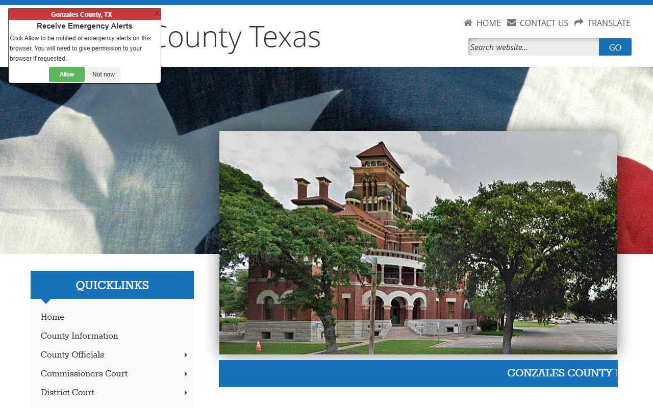 Gonzales County official website criminal records