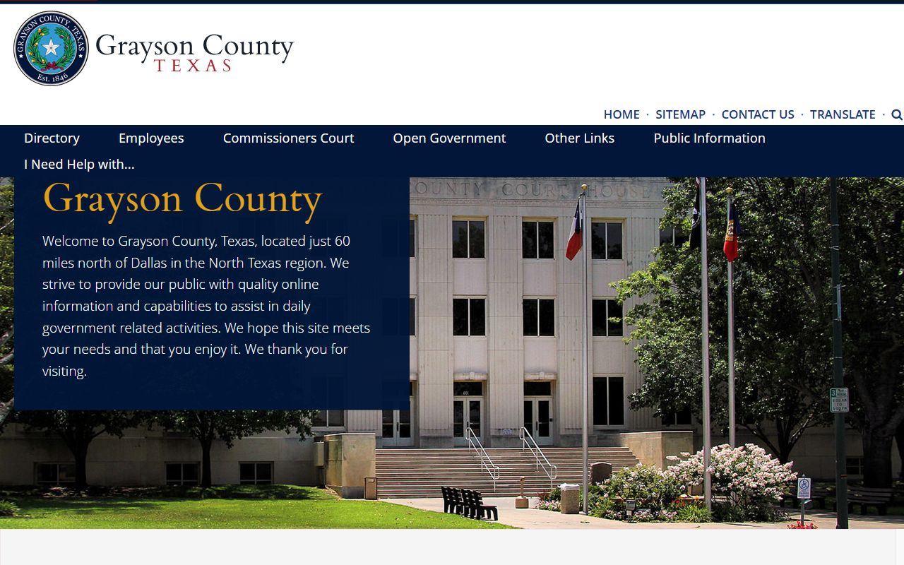 Grayson County official website criminal records