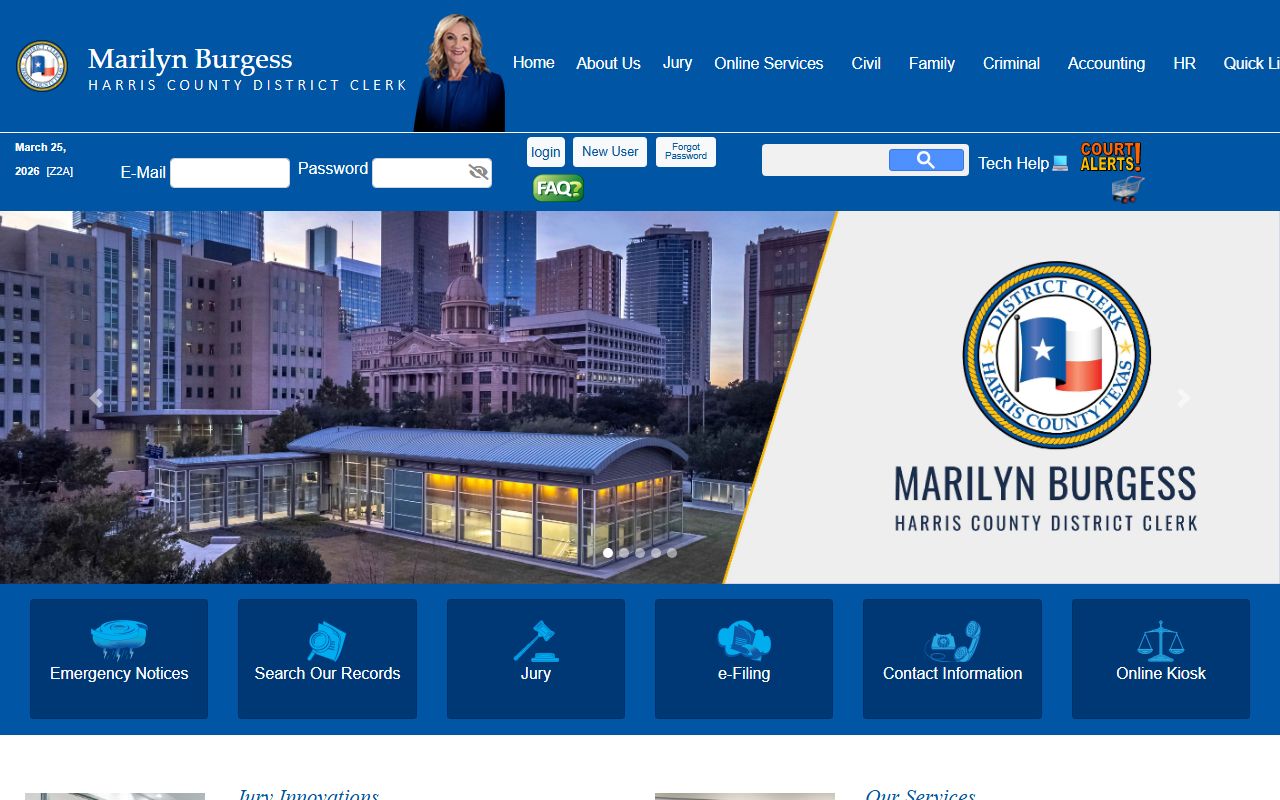 Harris County District Clerk criminal records search