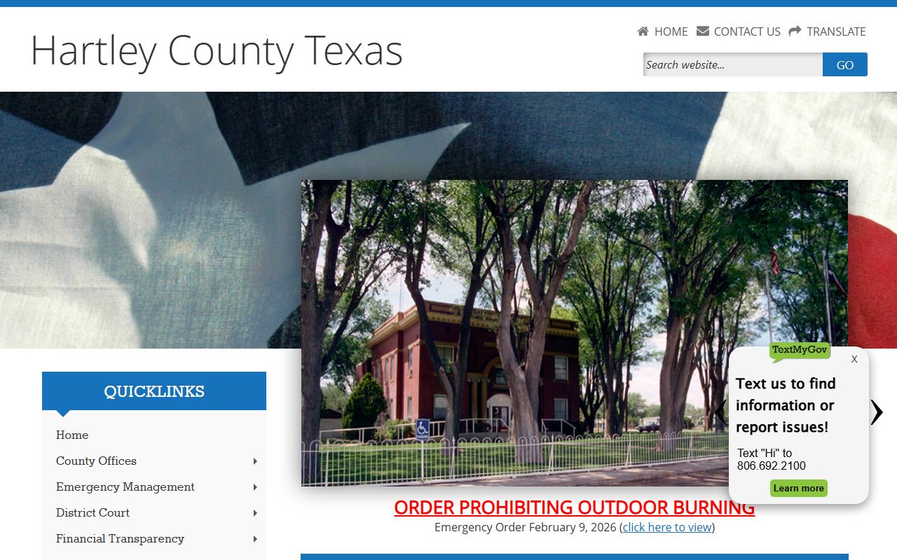 Hartley County official website