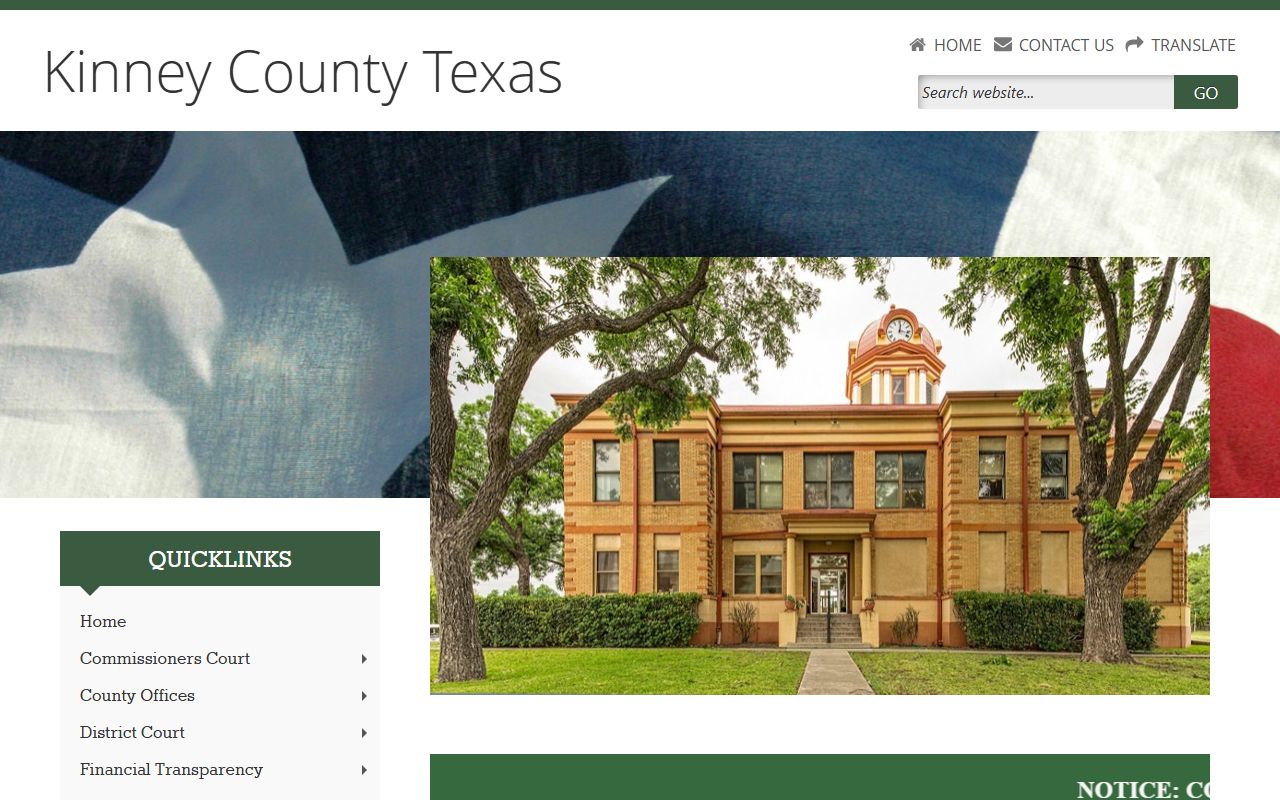 Kinney County official website