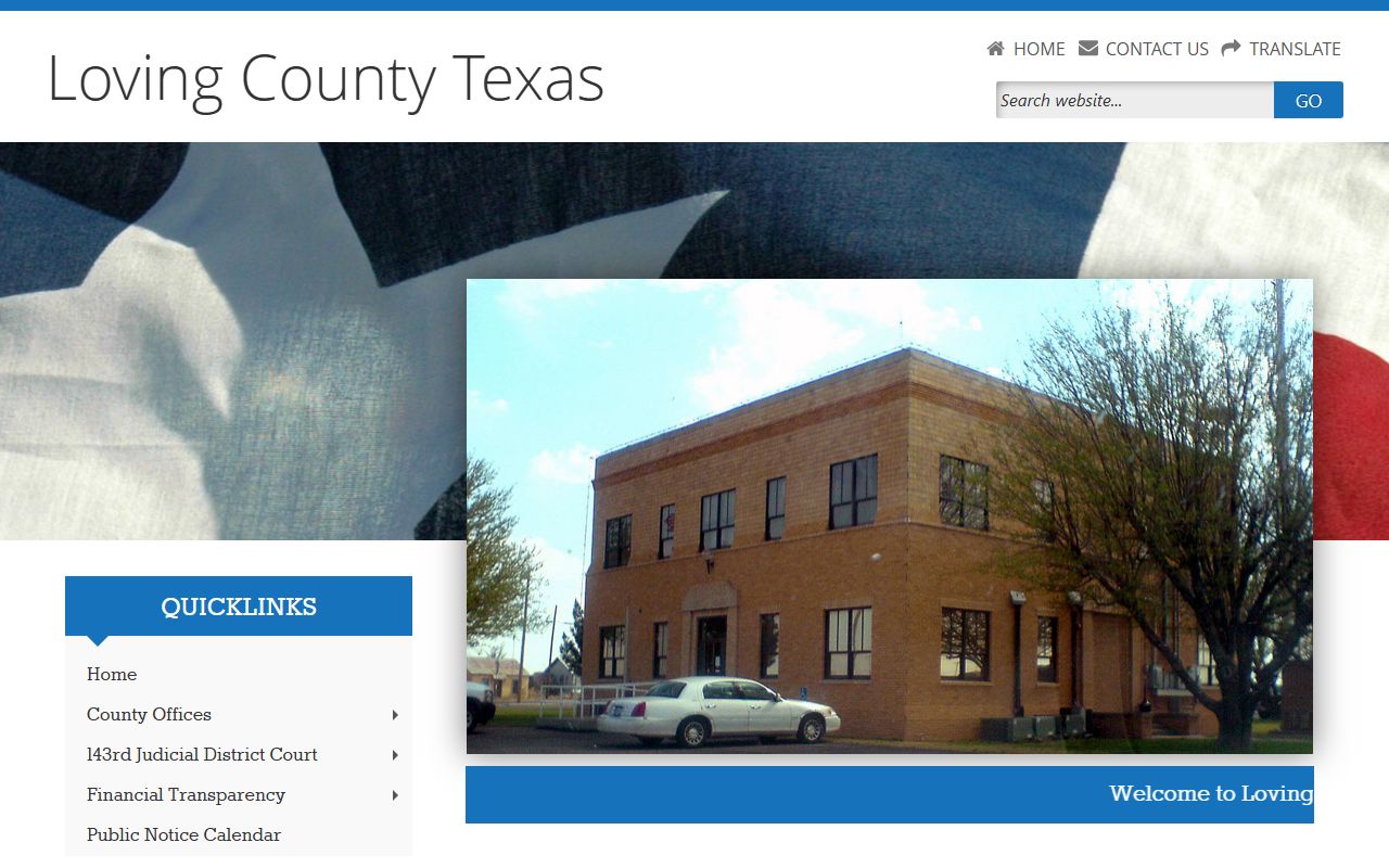 Loving County official website criminal records