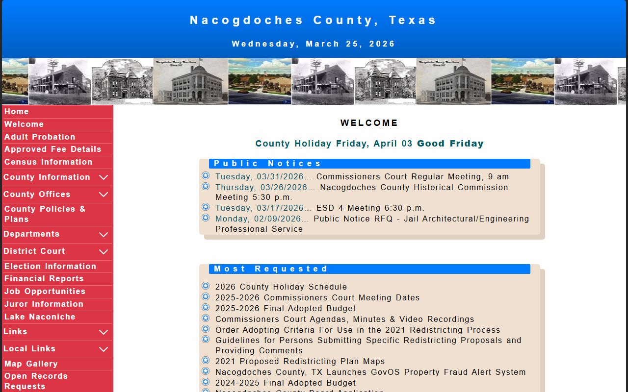 Nacogdoches County official website
