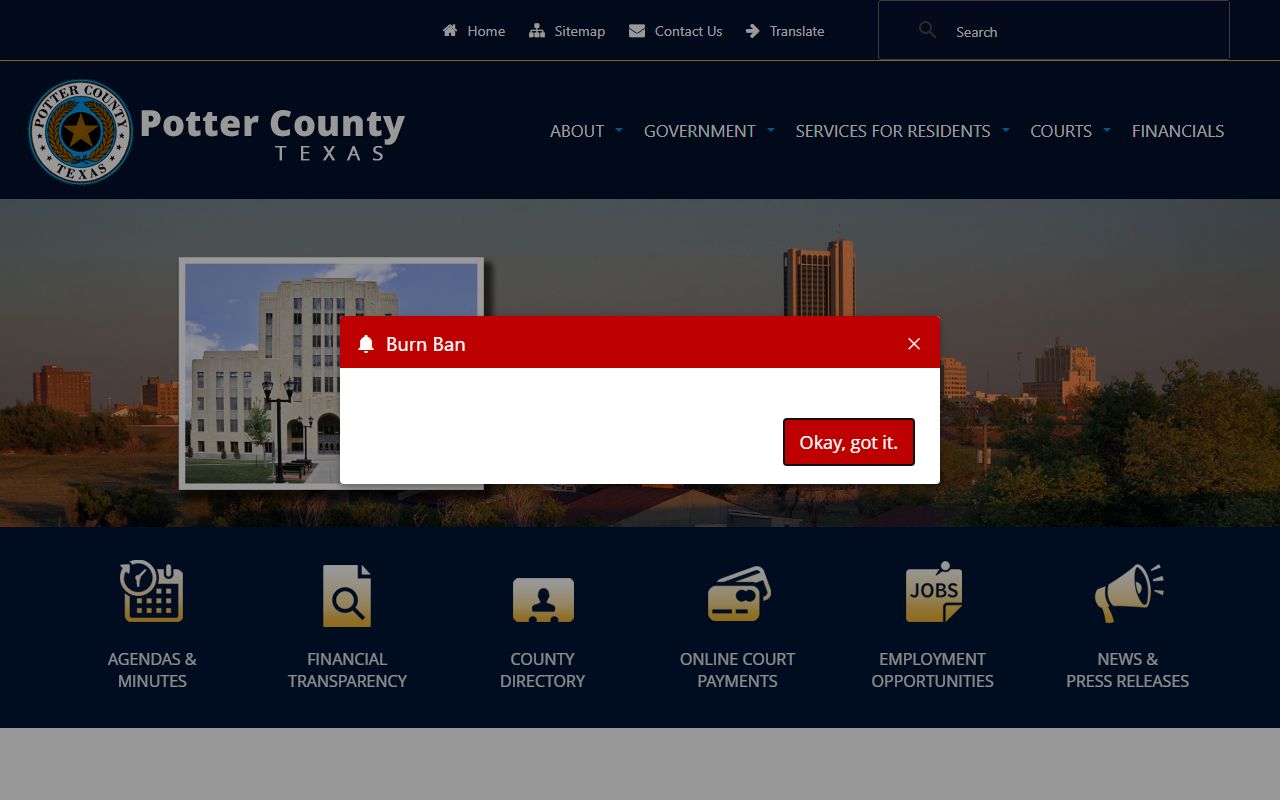 Potter County official website