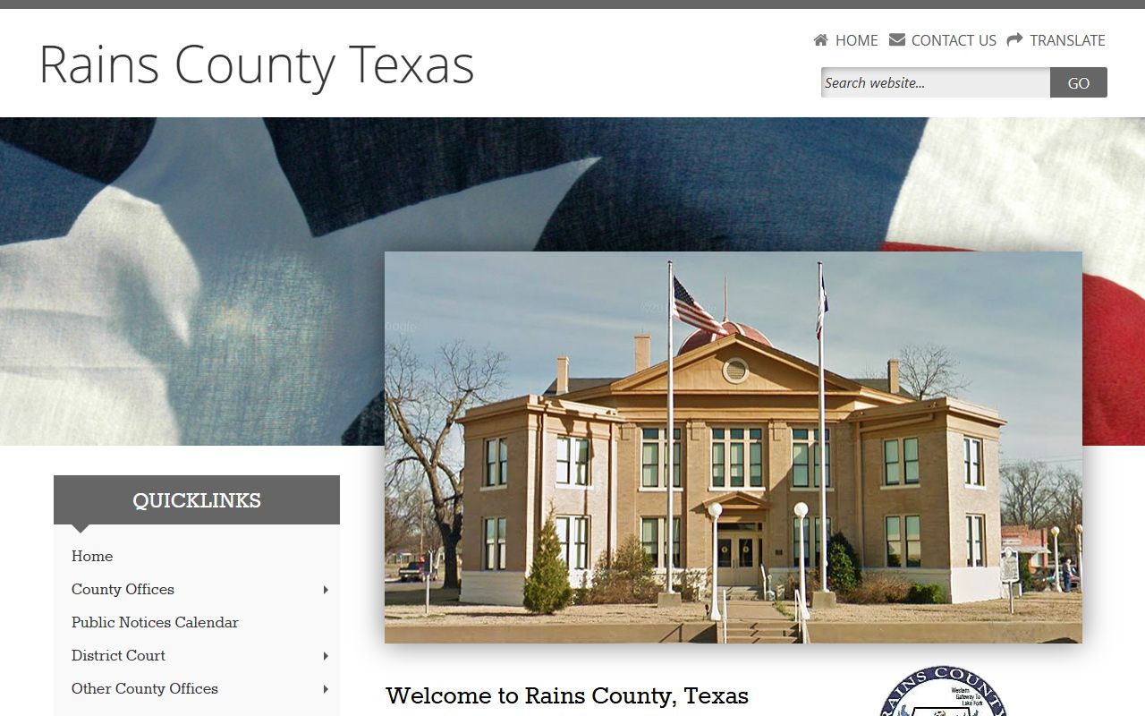 Rains County official website