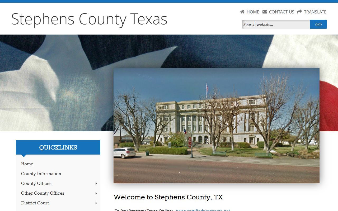 Stephens County official website criminal records