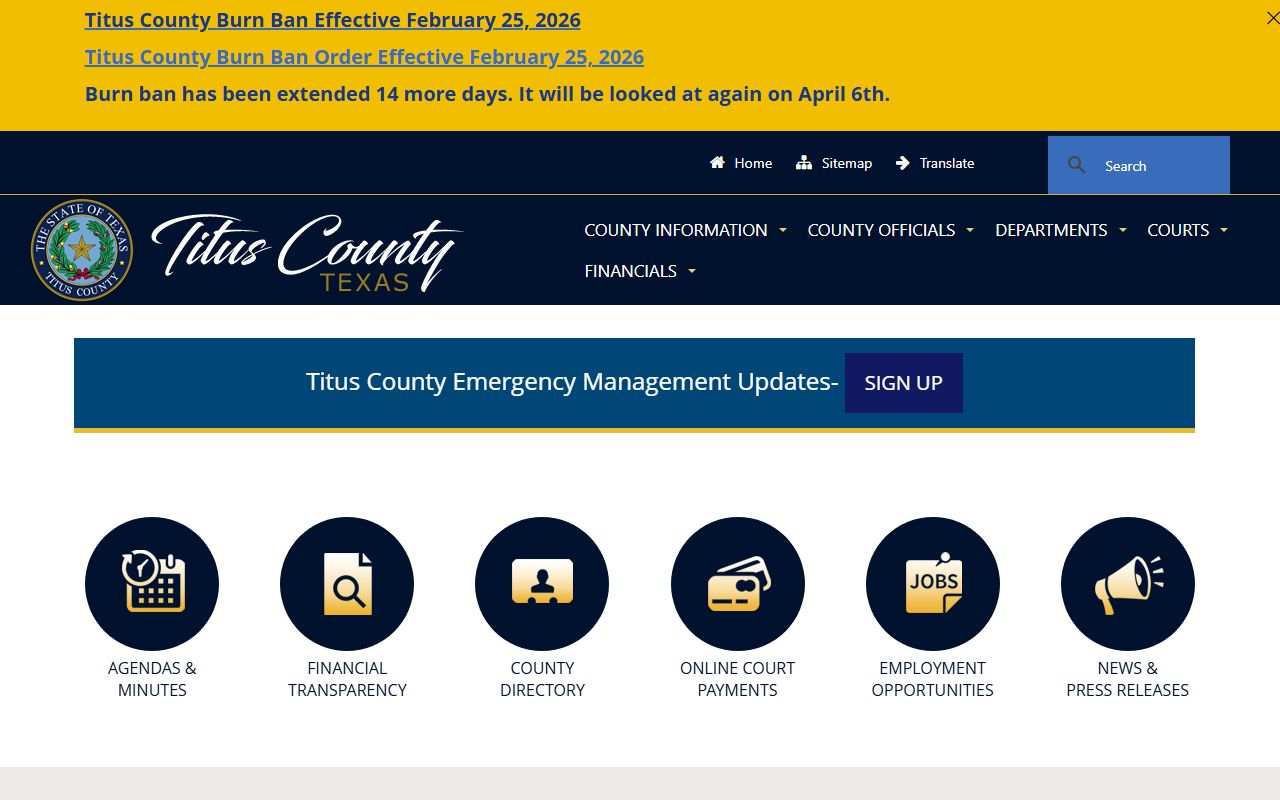 Titus County official website criminal records