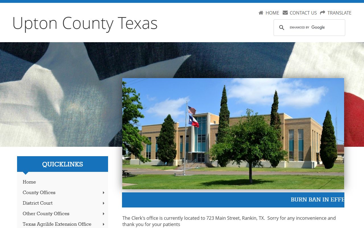 Upton County official website criminal records
