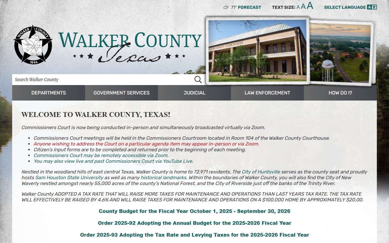 Walker County official website criminal records