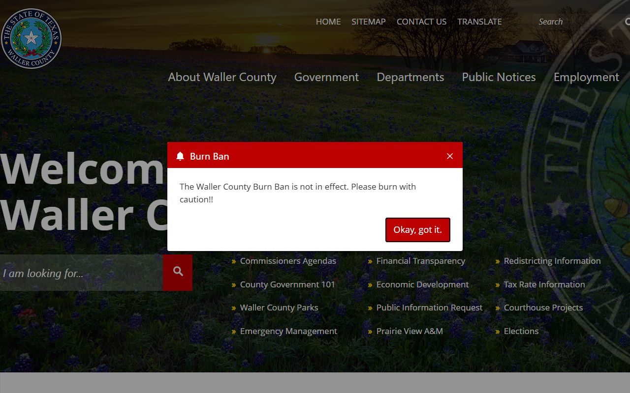Waller County official website criminal records