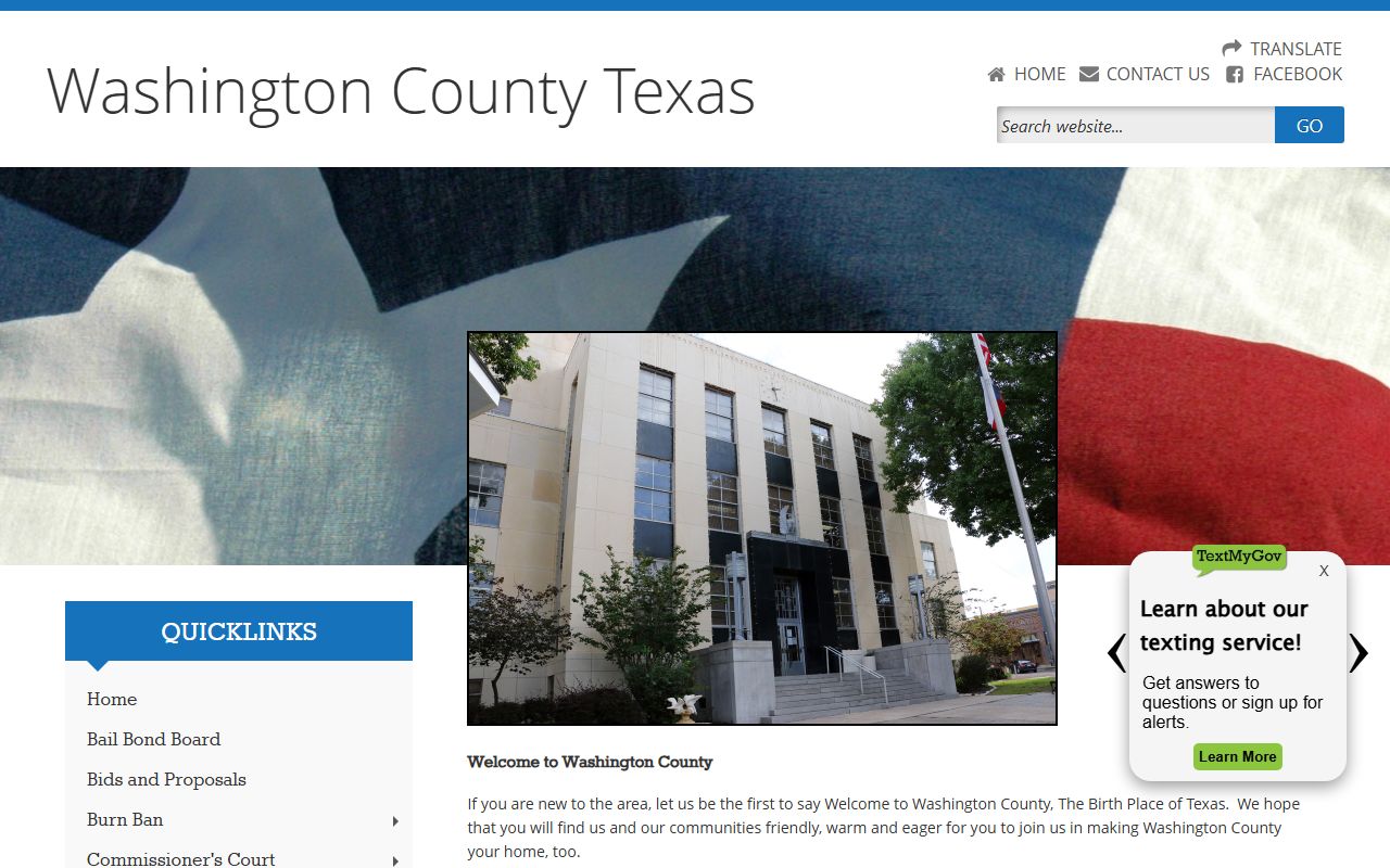 Washington County official website criminal records