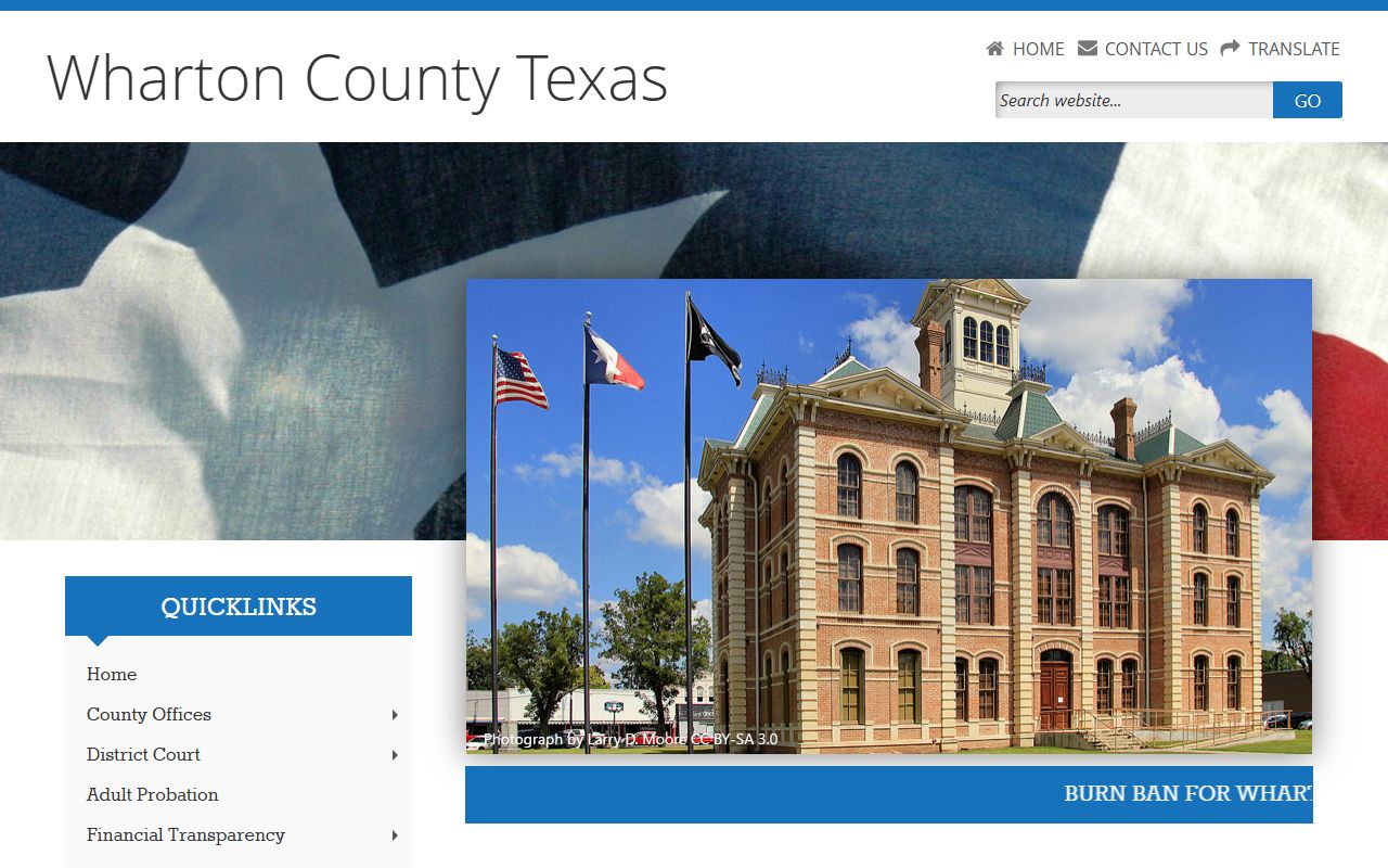 Wharton County official website criminal records