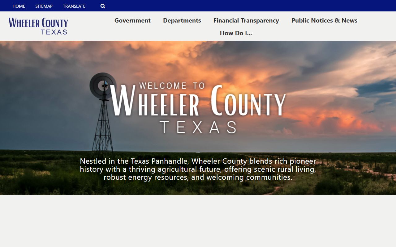 Wheeler County official website criminal records
