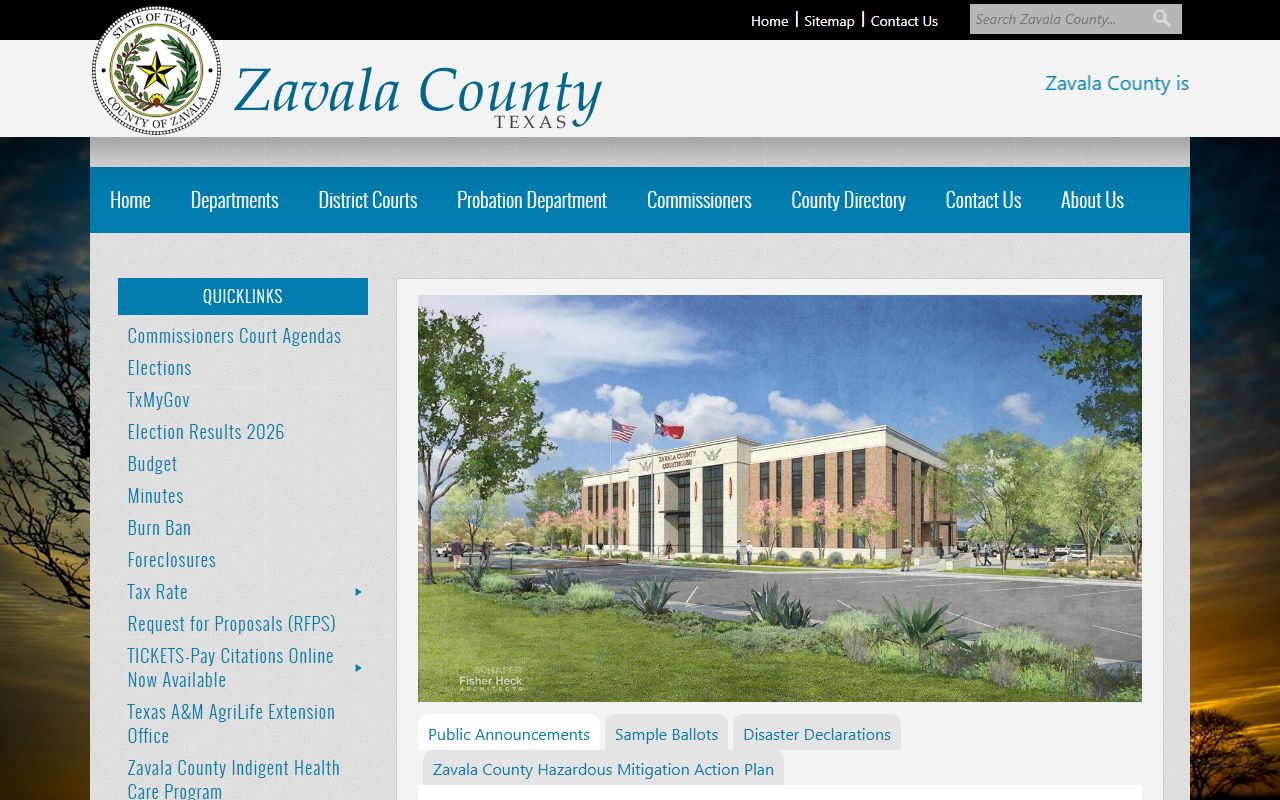 Zavala County official website criminal records