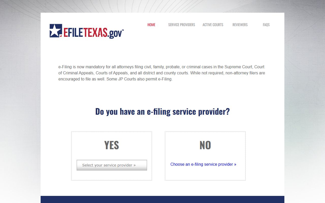 eFileTexas.gov - Texas Criminal Records