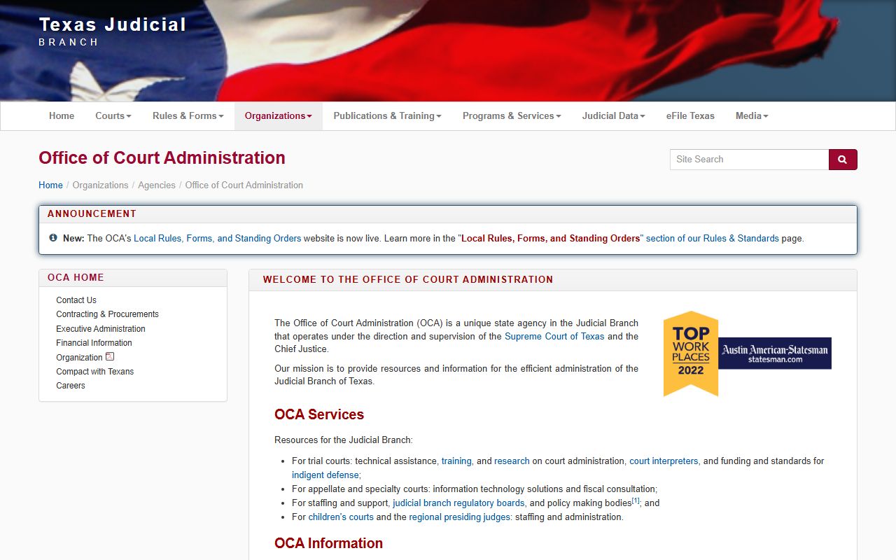 Texas Office of Court Administration - Texas Criminal Records